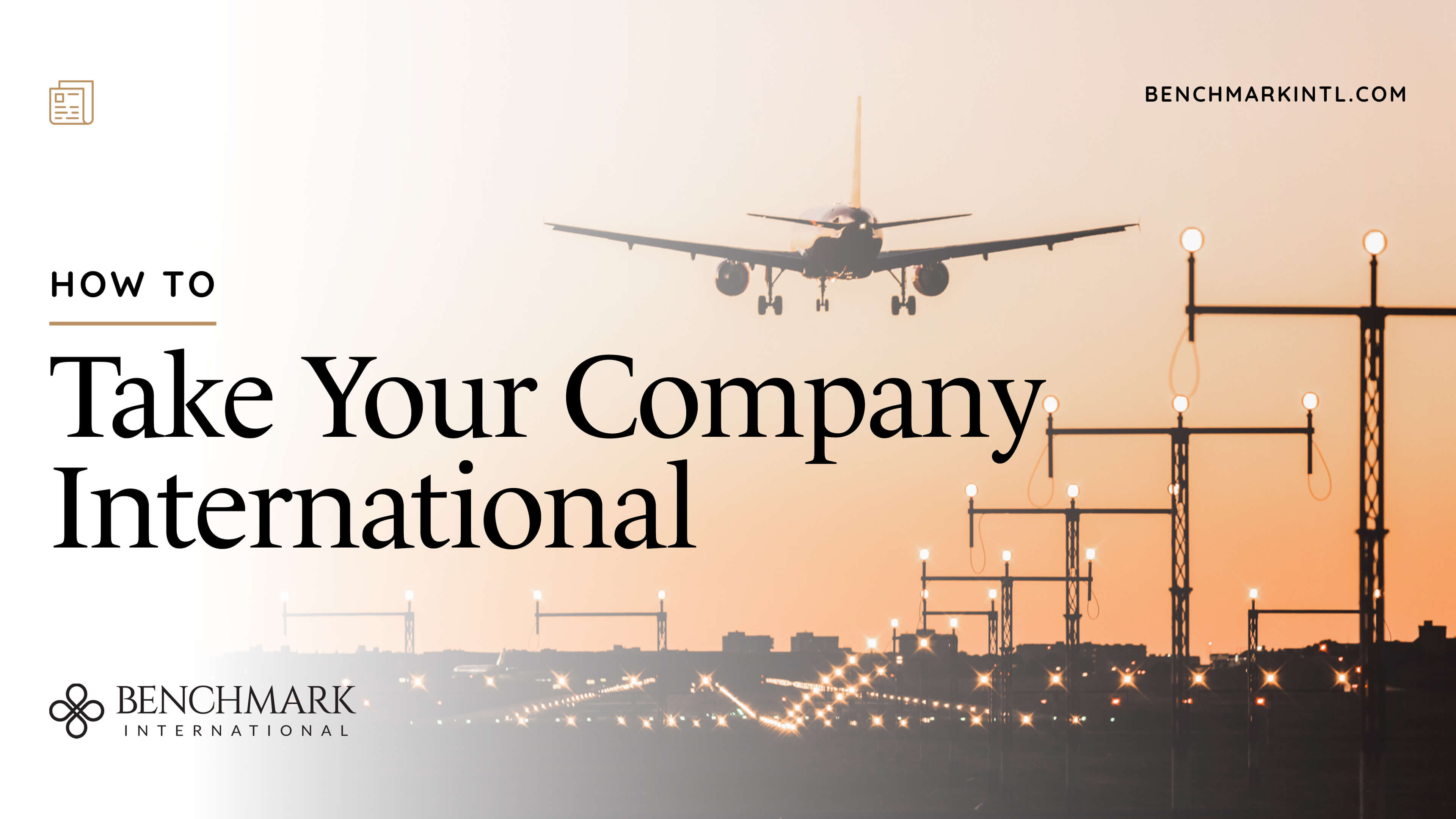 HOW TO TAKE YOUR COMPANY INTERNATIONAL