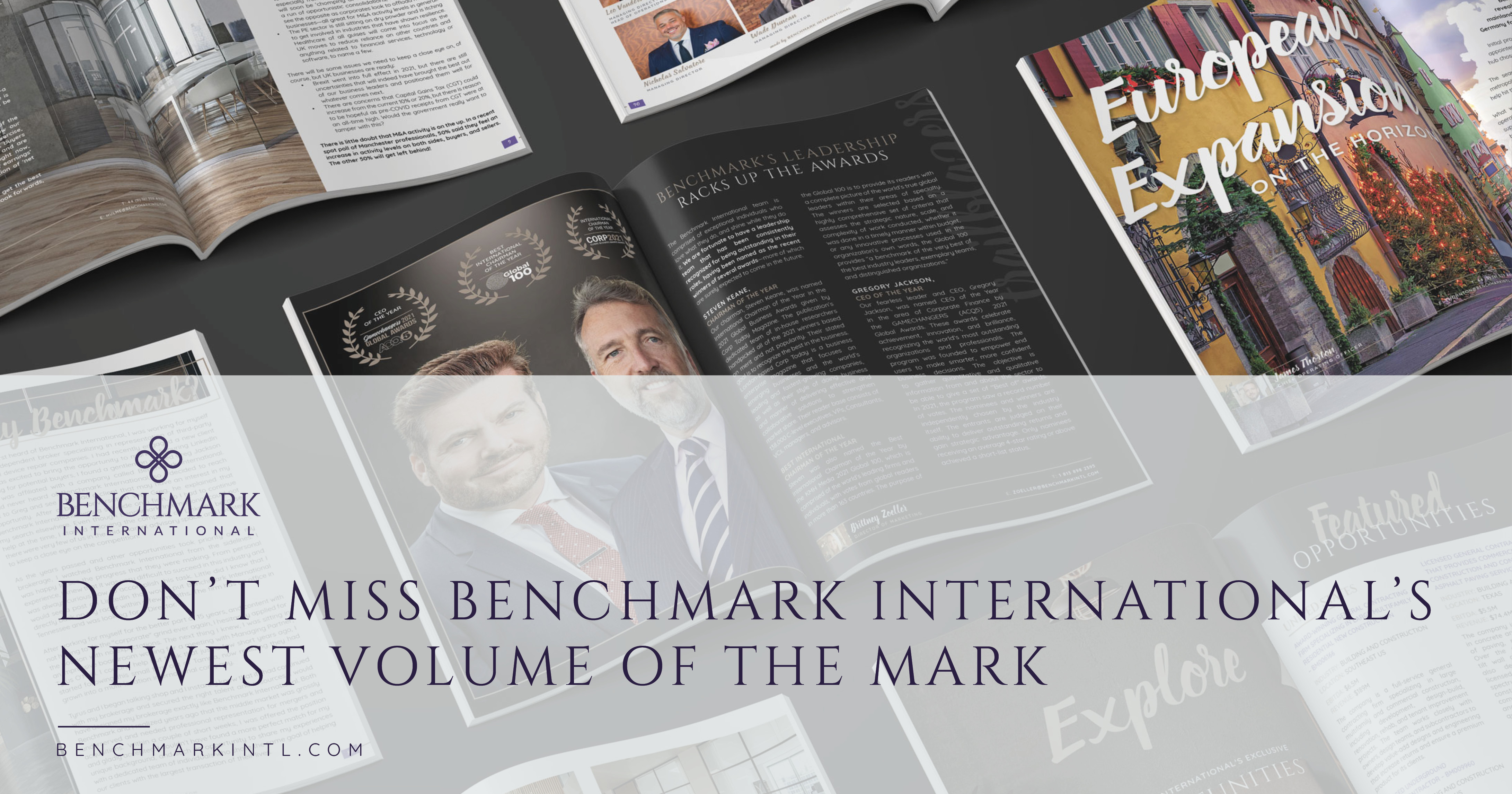 Don't Miss Benchmark International's Newest Volume of The Mark